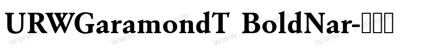 URWGaramondT BoldNar字体转换
